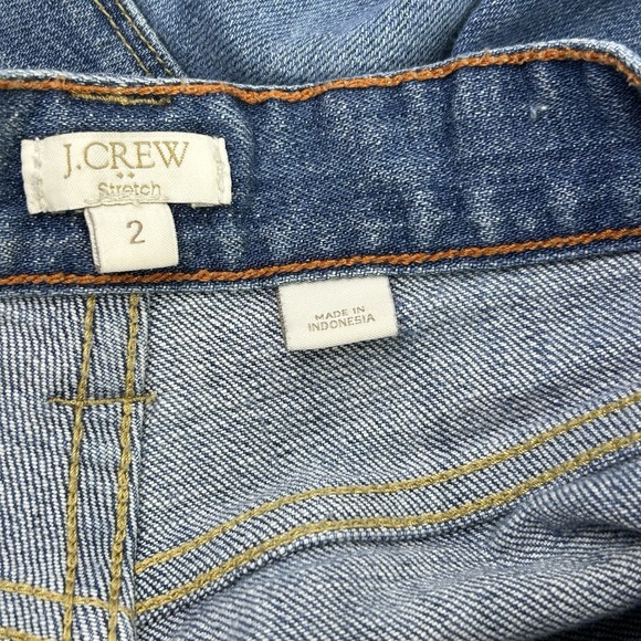 J. Crew Denim Shorts Women's 2 Medium Wash Blue Cut Off Raw Fringe Hem Stretch - Picture 8 of 9